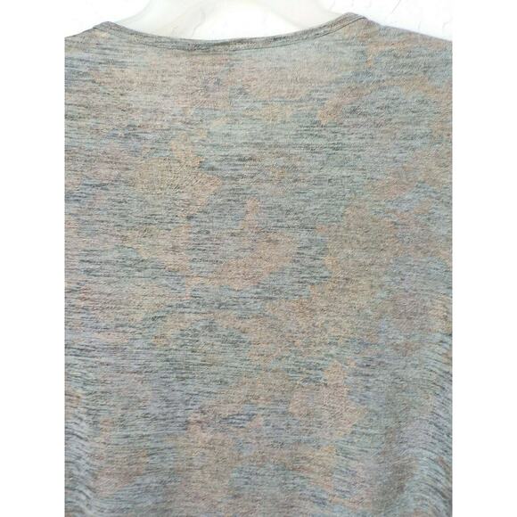 LuLaRoe Christy T Top Oversize Women XS Gray Metallic Copper Lightweight Floral - Picture 5 of 8